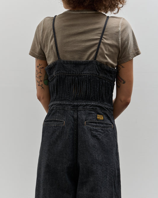 Kapital 11.5oz Denim Macaroni Overall, Pro Black