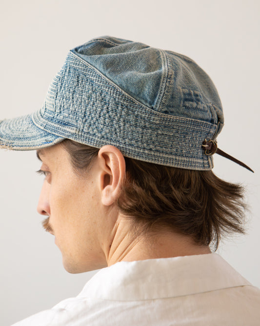 Kapital 11.5oz Denim The Old Man and the Sea Cap, Indigo