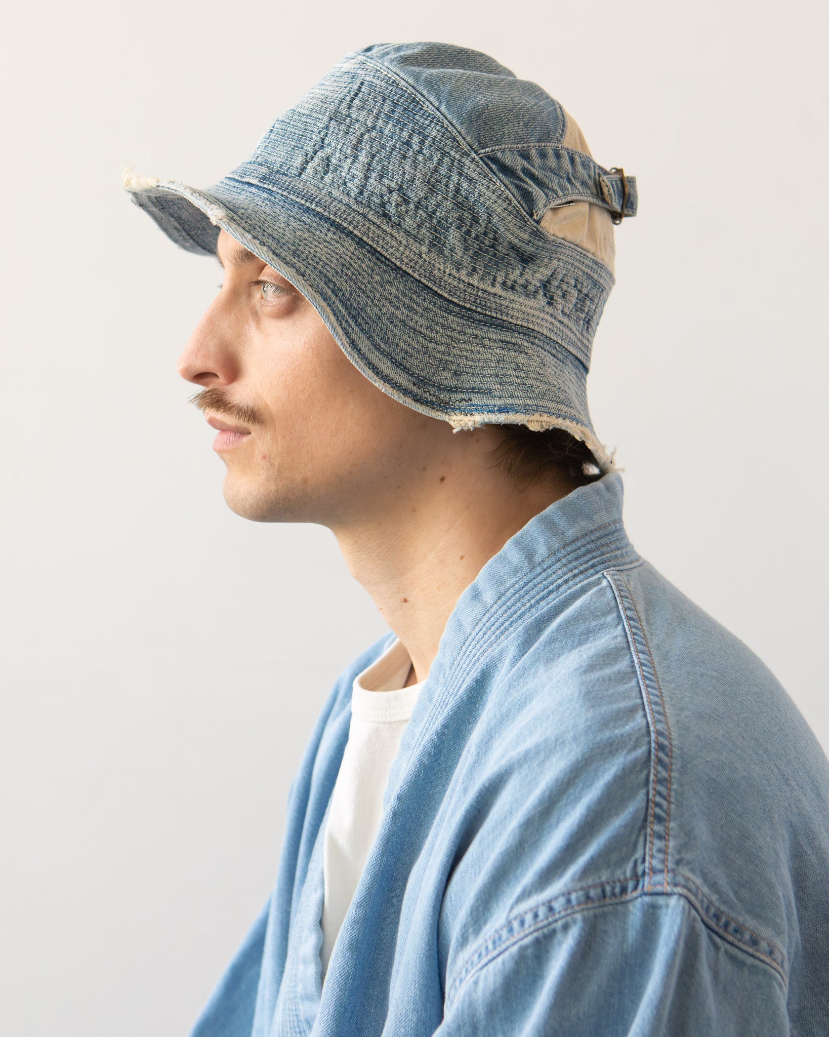 Kapital 11.5oz Denim The Old Man and the Sea Hat, Indigo | Glasswing