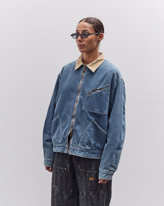 Kapital 11.5Oz Denim Lined Reversible Zip Up Work Jacket, Virgin Maria, Pro