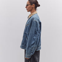 Kapital 11.5Oz Denim Lined Reversible Zip Up Work Jacket, Virgin Maria, Pro