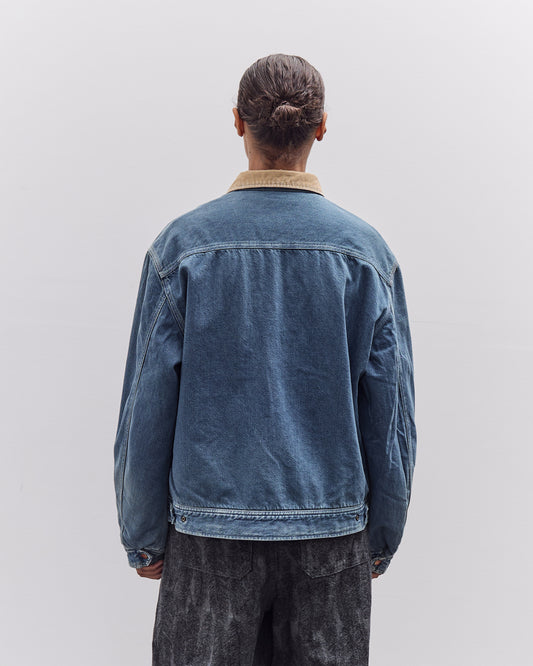 Kapital 11.5Oz Denim Lined Reversible Zip Up Work Jacket, Virgin Maria, Pro