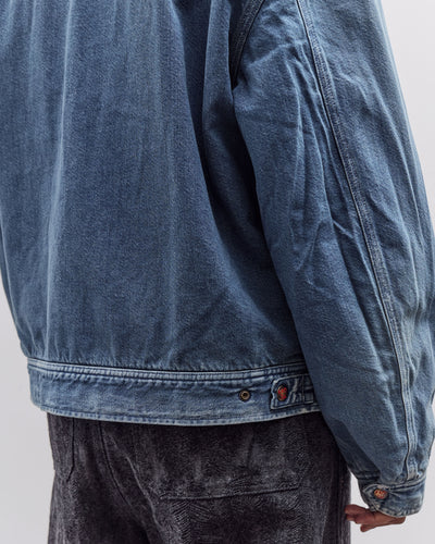 Kapital 11.5Oz Denim Lined Reversible Zip Up Work Jacket, Virgin Maria, Pro