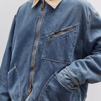 Kapital 11.5Oz Denim Lined Reversible Zip Up Work Jacket, Virgin Maria, Pro