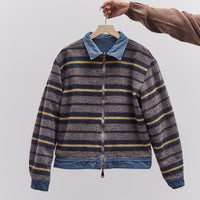 Kapital 11.5Oz Denim Lined Reversible Zip Up Work Jacket, Virgin Maria, Pro