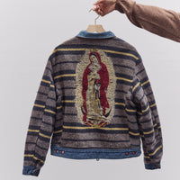 Kapital 11.5Oz Denim Lined Reversible Zip Up Work Jacket, Virgin Maria, Pro
