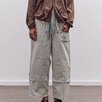 Kapital 9oz French Hickoree W-Knee EASY Baggy Pants, Hickoree