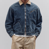 Kapital 11.5Oz Denim Lined Reversible Zip Up Work Jacket, Virgin Maria, Pro