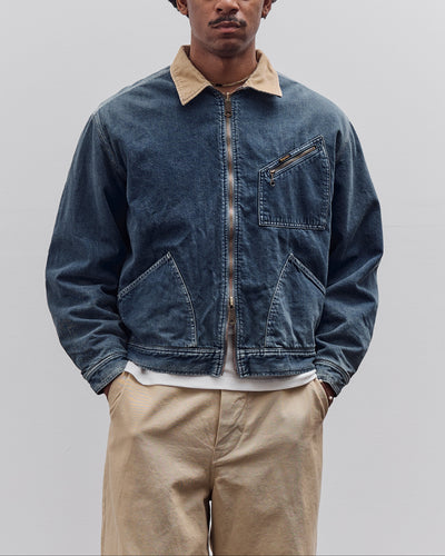 Kapital 11.5Oz Denim Lined Reversible Zip Up Work Jacket, Virgin Maria Unisex, Pro