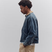 Kapital 11.5Oz Denim Lined Reversible Zip Up Work Jacket, Virgin Maria, Pro