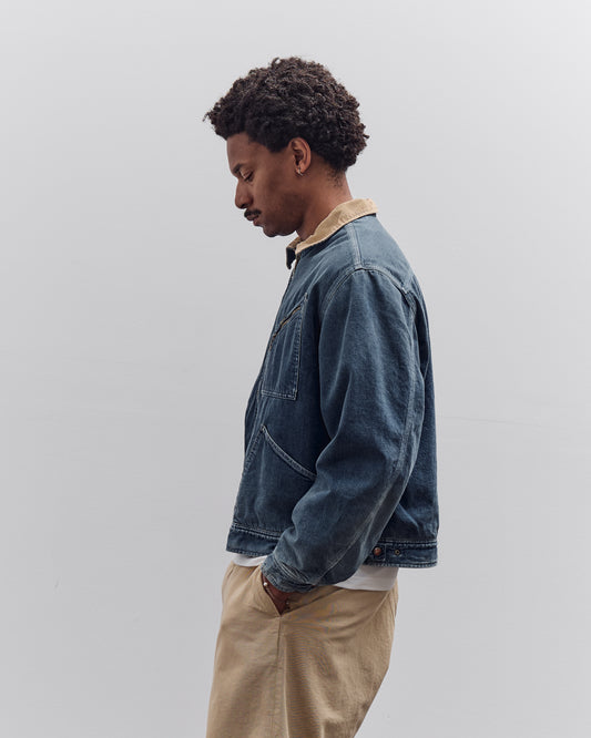 Kapital 11.5Oz Denim Lined Reversible Zip Up Work Jacket, Virgin Maria, Pro