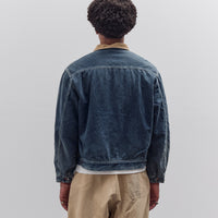 Kapital 11.5Oz Denim Lined Reversible Zip Up Work Jacket, Virgin Maria, Pro