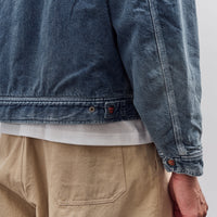 Kapital 11.5Oz Denim Lined Reversible Zip Up Work Jacket, Virgin Maria, Pro