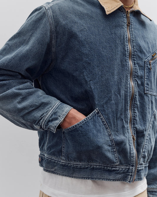 Kapital 11.5Oz Denim Lined Reversible Zip Up Work Jacket, Virgin Maria, Pro
