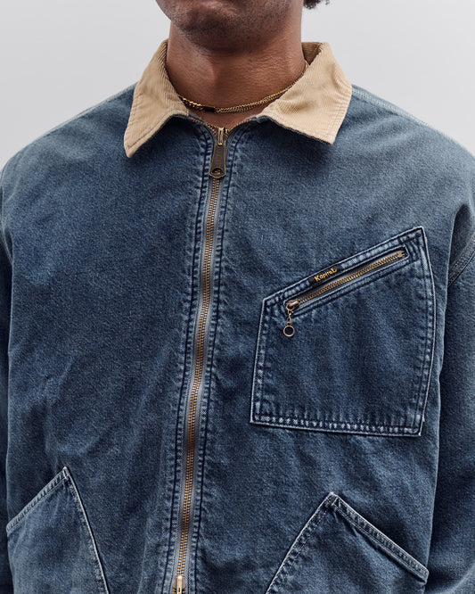 Kapital 11.5Oz Denim Lined Reversible Zip Up Work Jacket, Virgin Maria, Pro