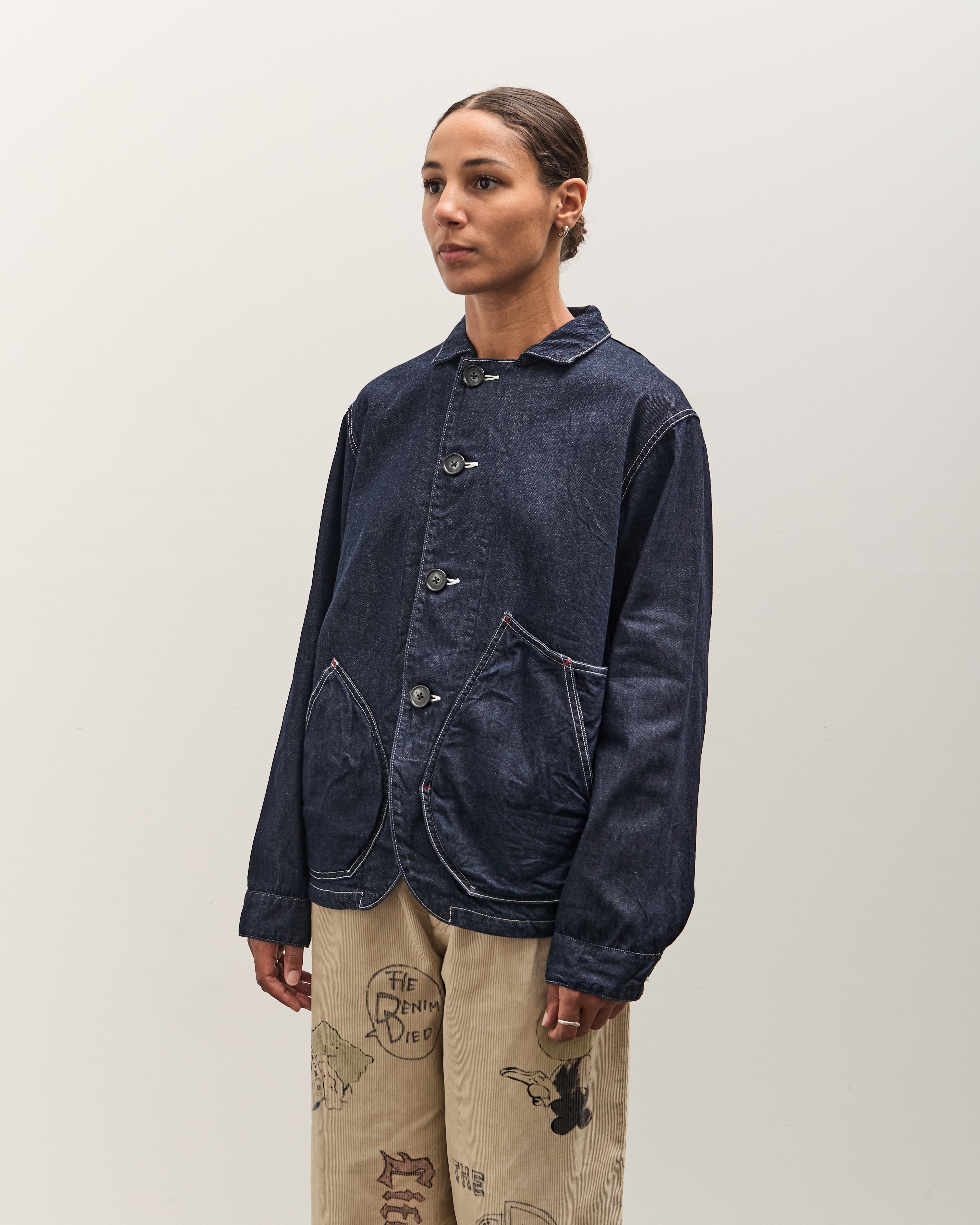 Kapital 11.5ozDenim x 8ozDenim RINGOMAN Coverall, IDG – Glasswing
