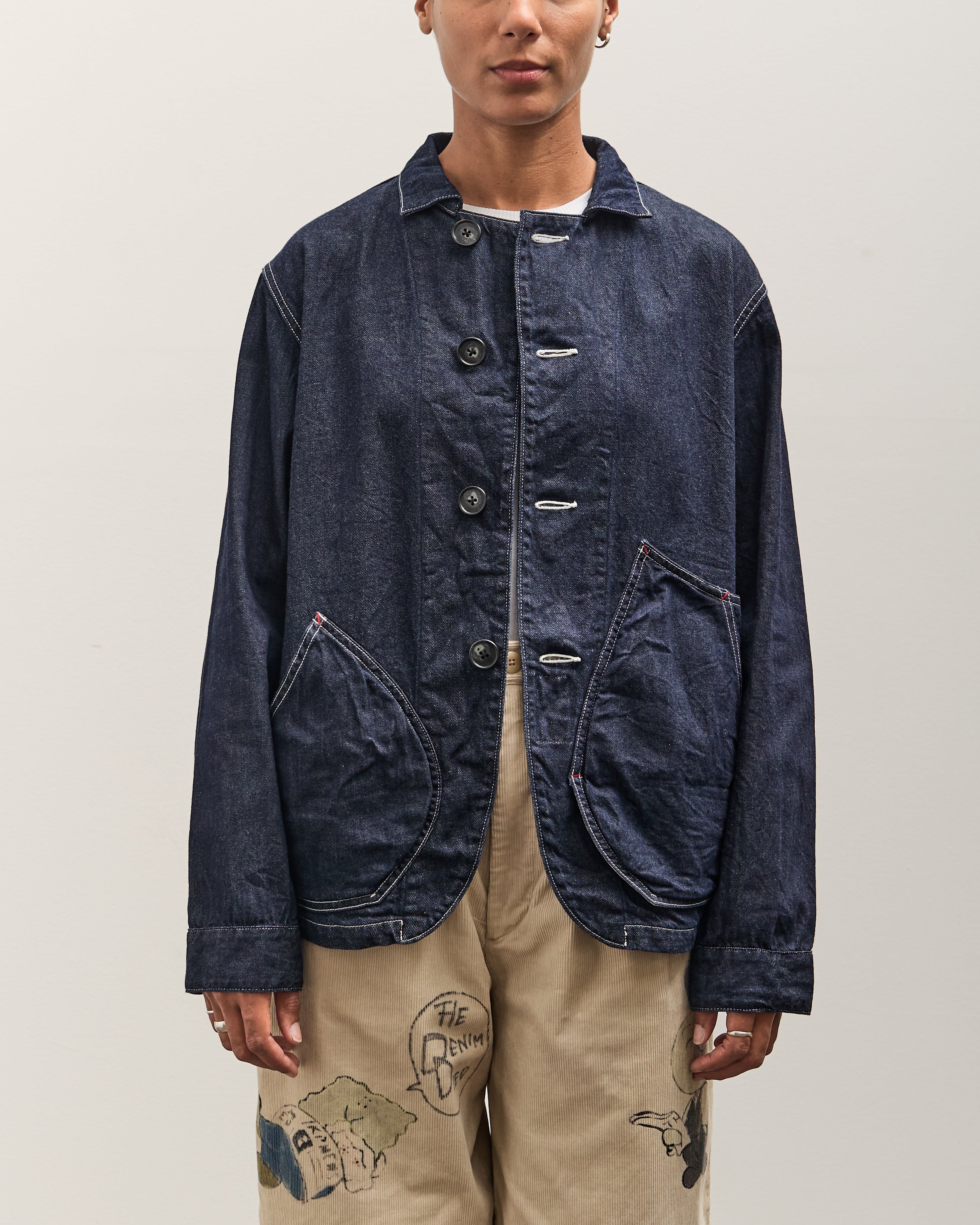 Kapital 11.5ozDenim x 8ozDenim RINGOMAN Coverall, IDG – Glasswing