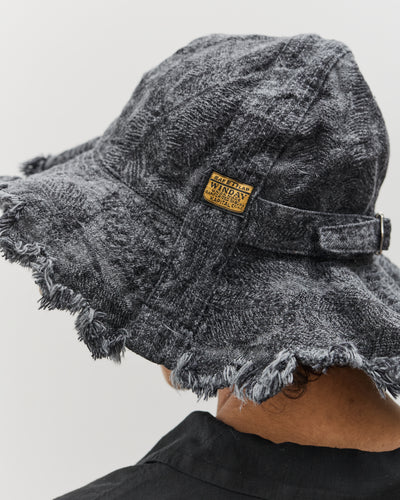 Kapital 12oz MAGPIE Denim RADIO Tulip Hat, BLKxBLK