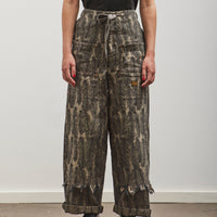 Kapital 12oz MAGPIE Denim W-Knee Easy Baggy Pants, BLKxBE