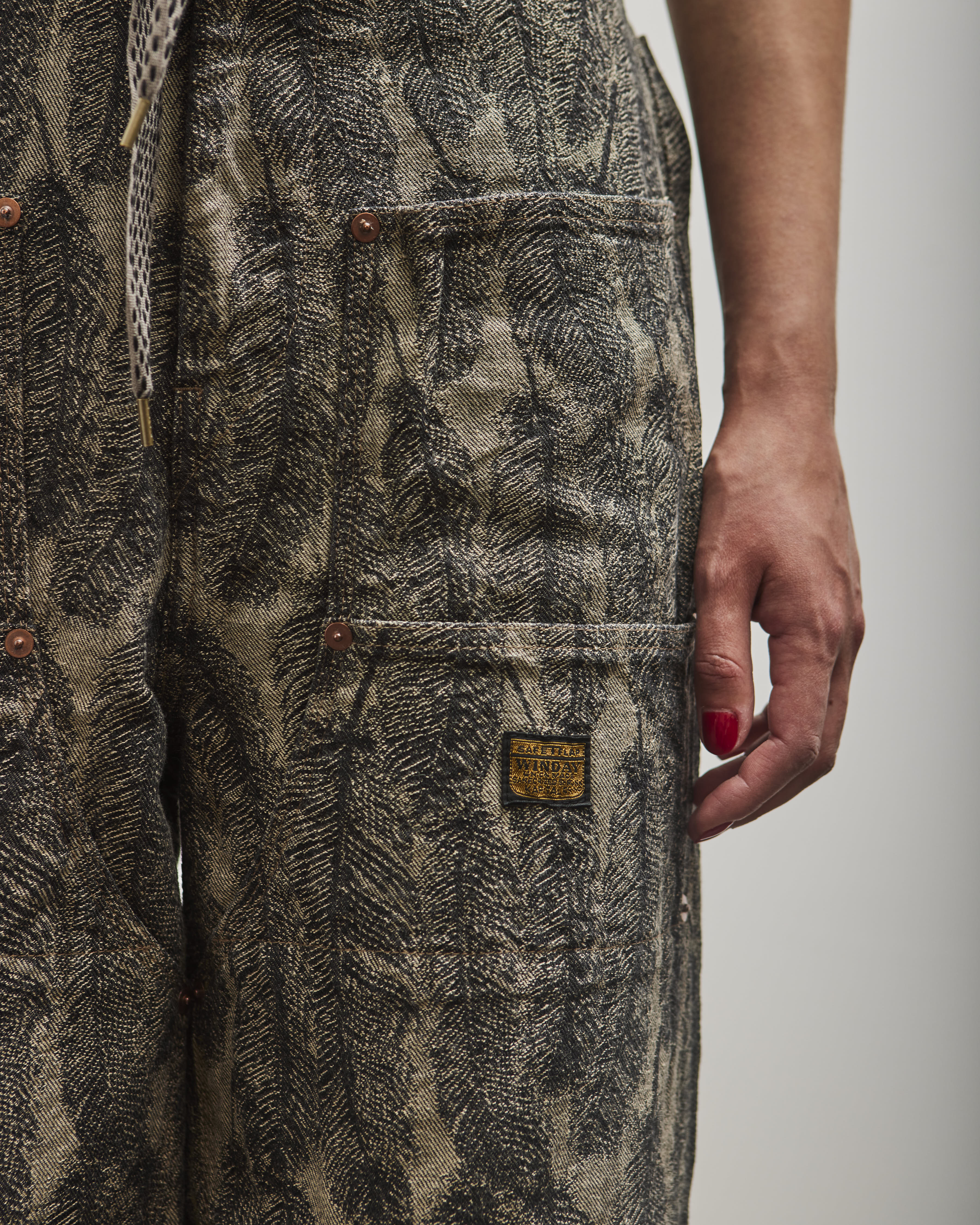 Kapital 12oz MAGPIE Denim W-Knee Easy Baggy Pants, BLKxBE – Glasswing