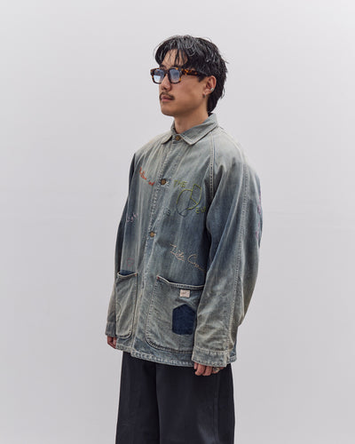 Kapital 12oz Denim CACTUS Coverall (Memorial Embroidery Model), PRO