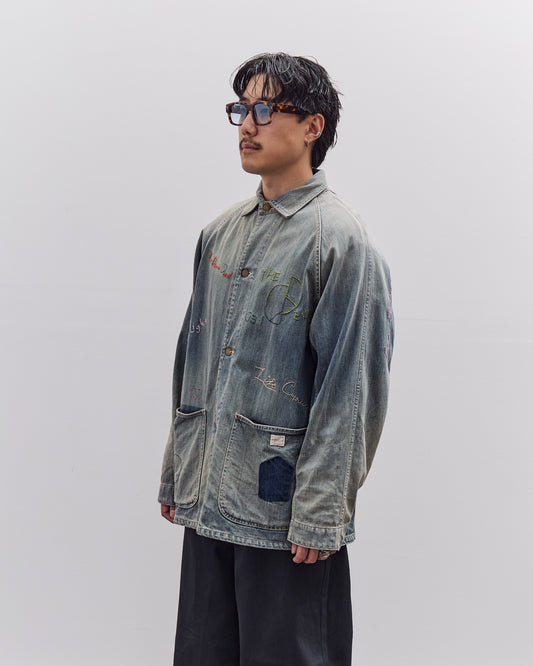 Kapital 12oz Denim CACTUS Coverall (Memorial Embroidery Model), PRO