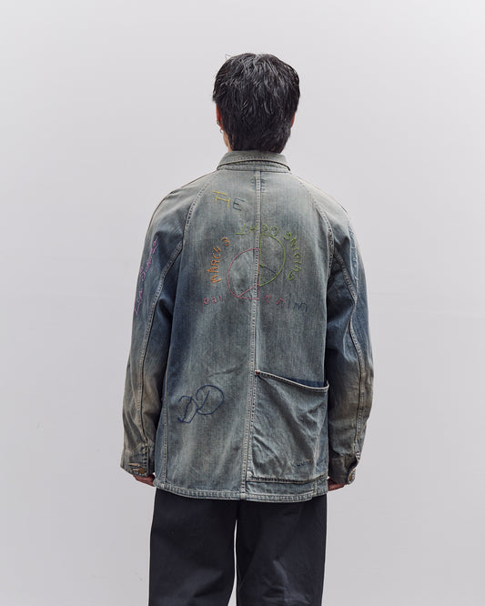 Kapital 12oz Denim CACTUS Coverall (Memorial Embroidery Model), PRO