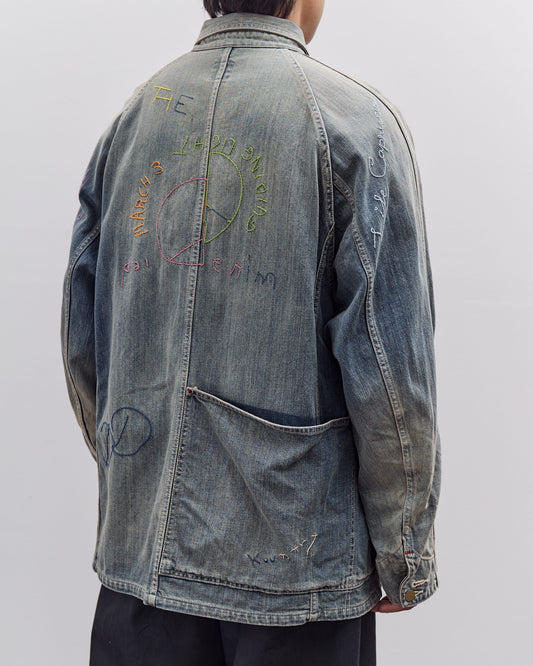 Kapital 12oz Denim CACTUS Coverall (Memorial Embroidery Model), PRO