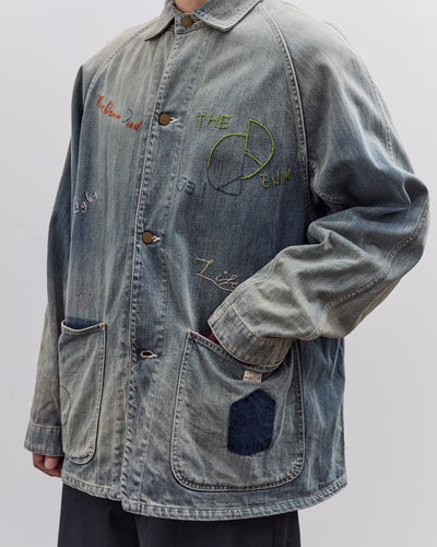 Kapital 12oz Denim CACTUS Coverall (Memorial Embroidery Model), PRO
