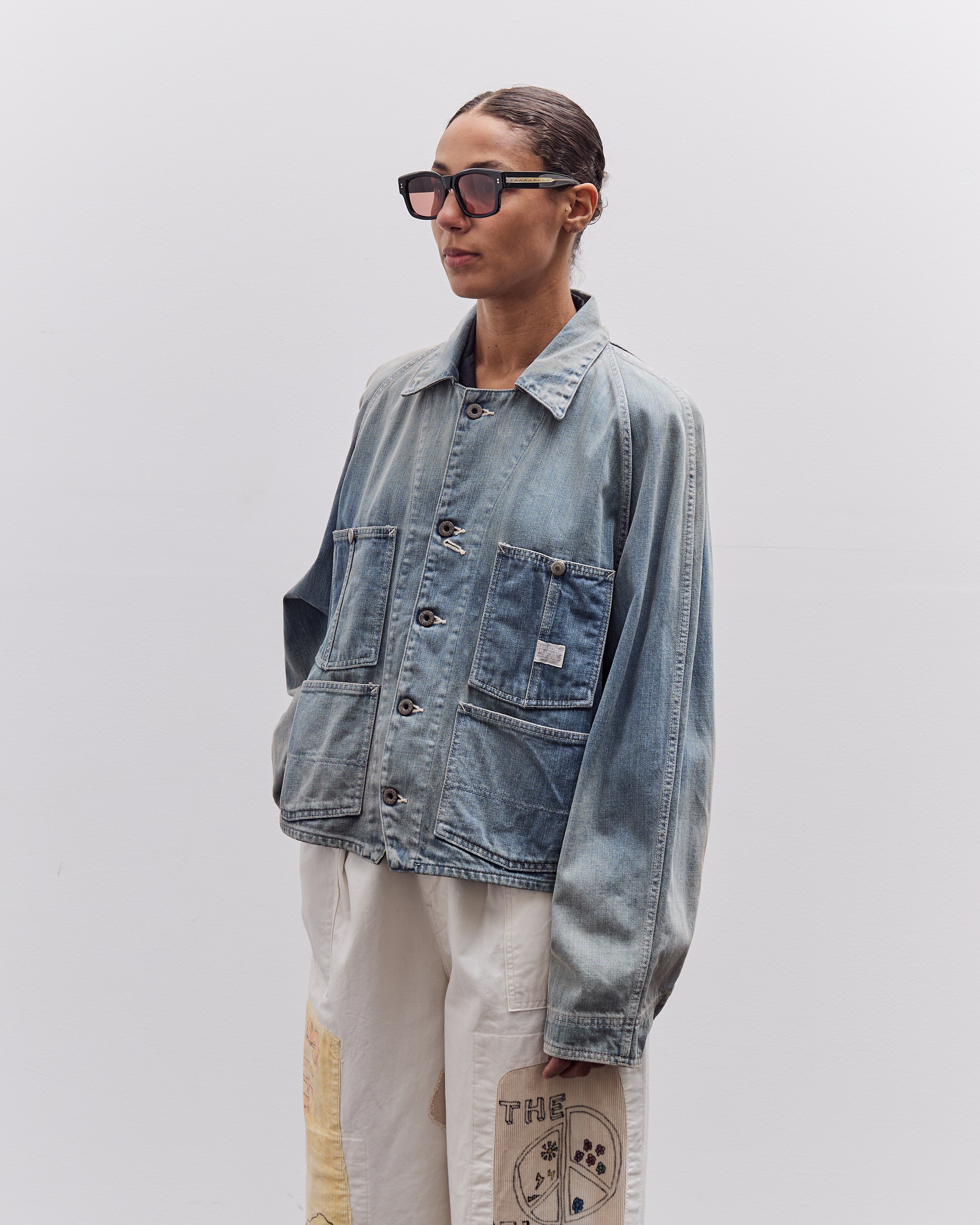 Kapital 12oz Denim Cropped WINDAY CHOR JKT, PRO – Glasswing