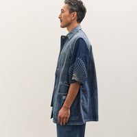 Kapital 12oz Denim Non-Sleeve College Coverall (Memorial Embroidery Model), PRO