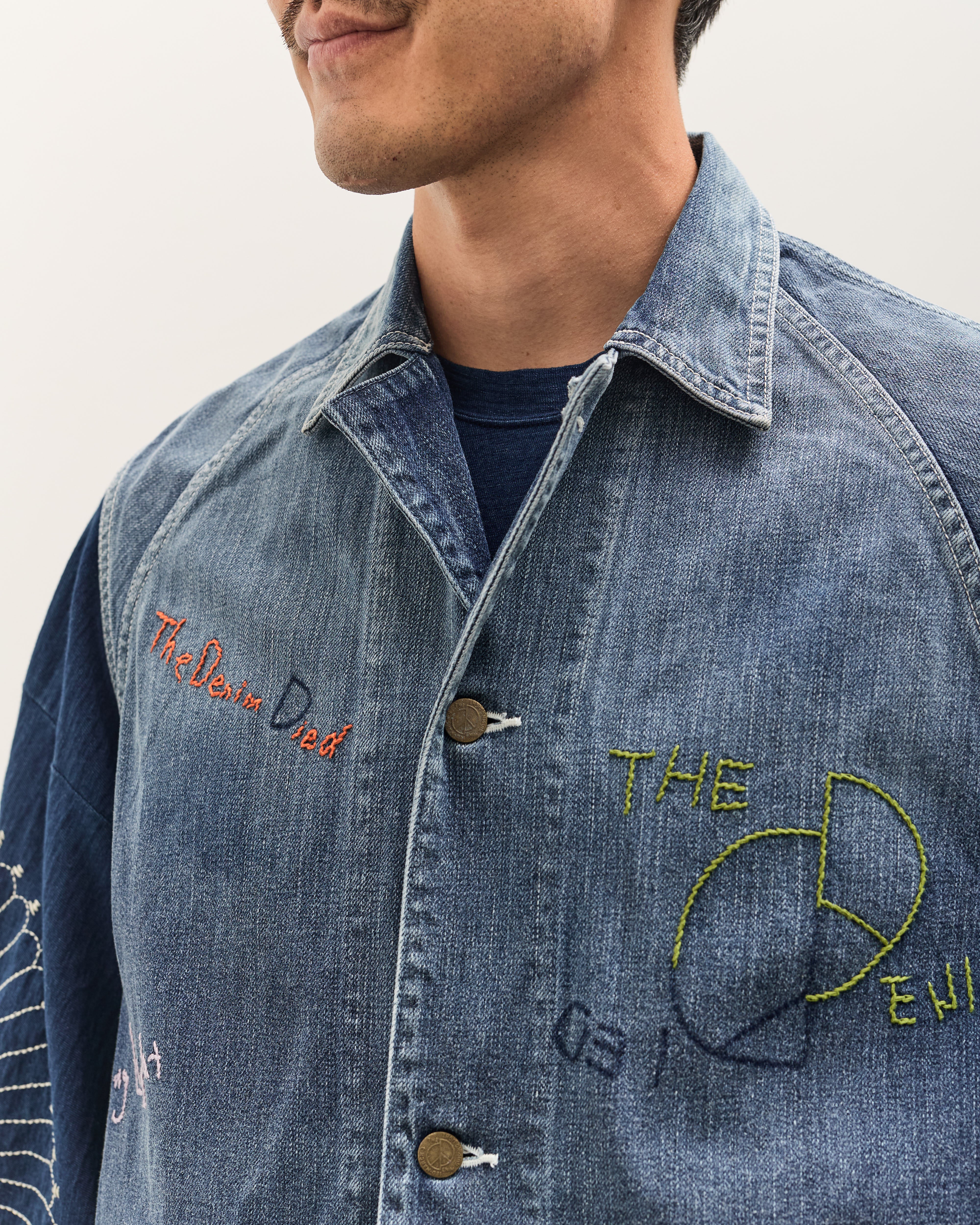 Kapital 12oz Denim Non-Sleeve College Coverall (Memorial