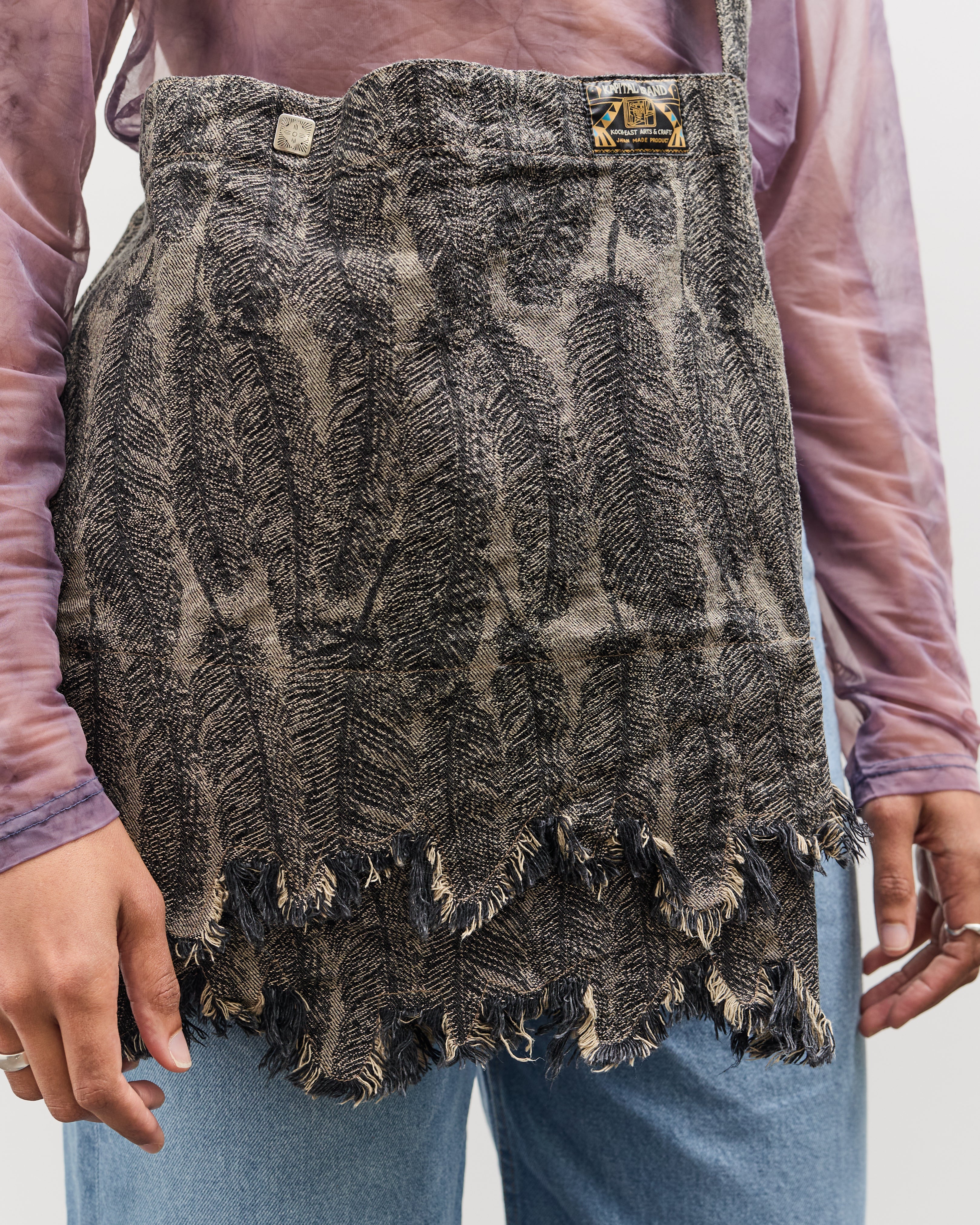 Kapital 12oz MAGPIE Denim MEDICINE Bag (L), BLKxBE – Glasswing