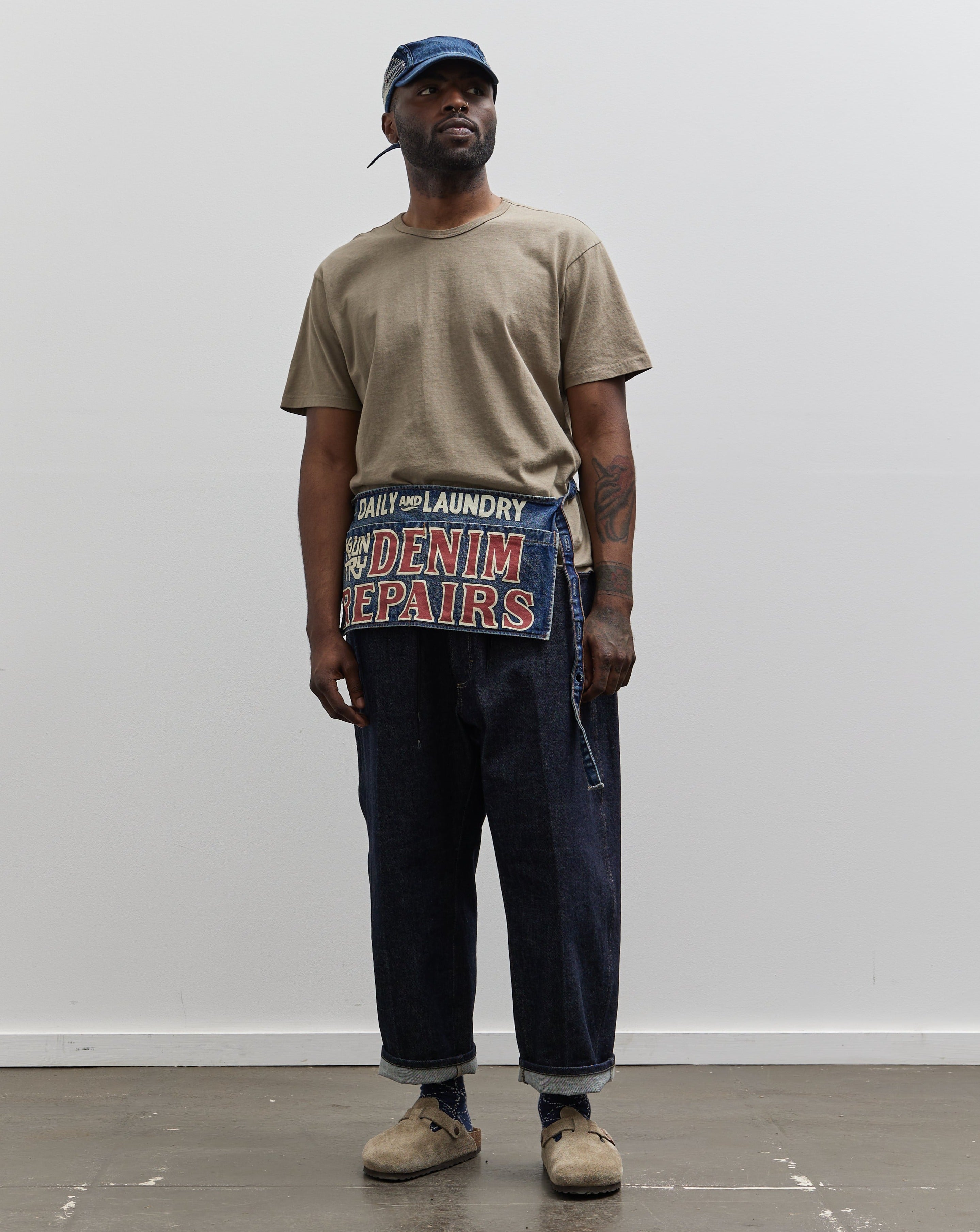 Kapital 13oz Denim Damaged Short AD Apron, Pro – Glasswing
