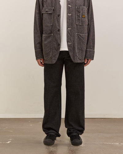 Kapital 14Oz Black Denim 5P Monkey (Zip Version), Black