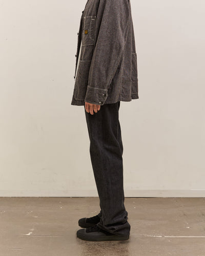 Kapital 14Oz Black Denim 5P Monkey (Zip Version), Black