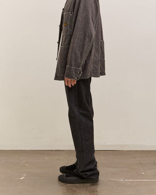 Kapital 14Oz Black Denim 5P Monkey (Zip Version), Black