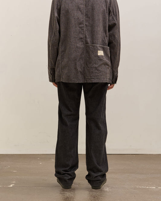 Kapital 14Oz Black Denim 5P Monkey (Zip Version), Black