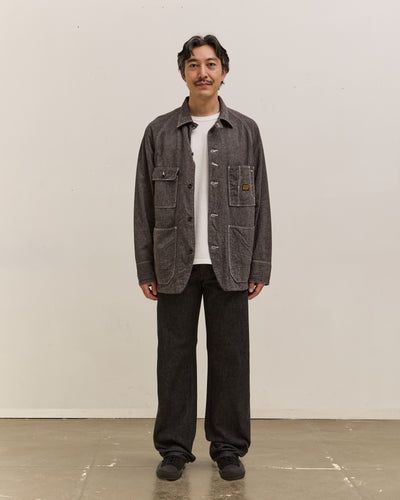 Kapital 14Oz Black Denim 5P Monkey (Zip Version), Black