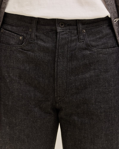 Kapital 14Oz Black Denim 5P Monkey (Zip Version), Black