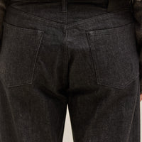 Kapital 14Oz Black Denim 5P Monkey (Zip Version), Black