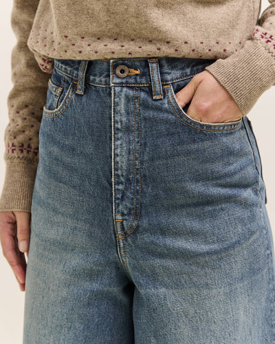 Kapital 14Oz Denim 5P Skittle Baggy Pants, Pro