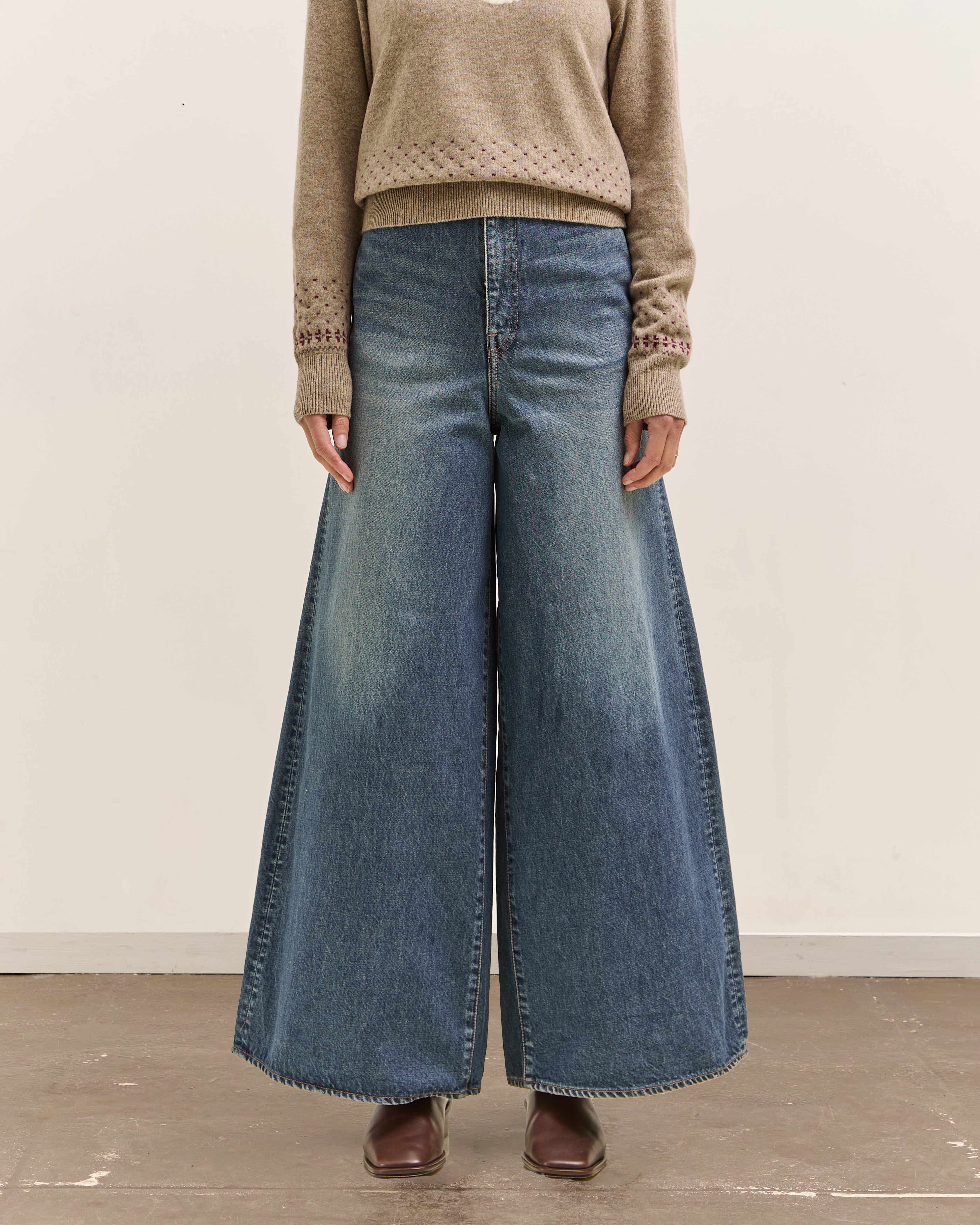【新品】OVY Blue Baggy Denim Pants Mサイズ KAJA Blue Baggy Denim Pants | OVY