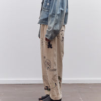 Kapital Unisex 14W Corduroy IVY Pants (Memorial Paint Model), Beige