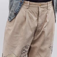 Kapital Unisex 14W Corduroy IVY Pants (Memorial Paint Model), Beige