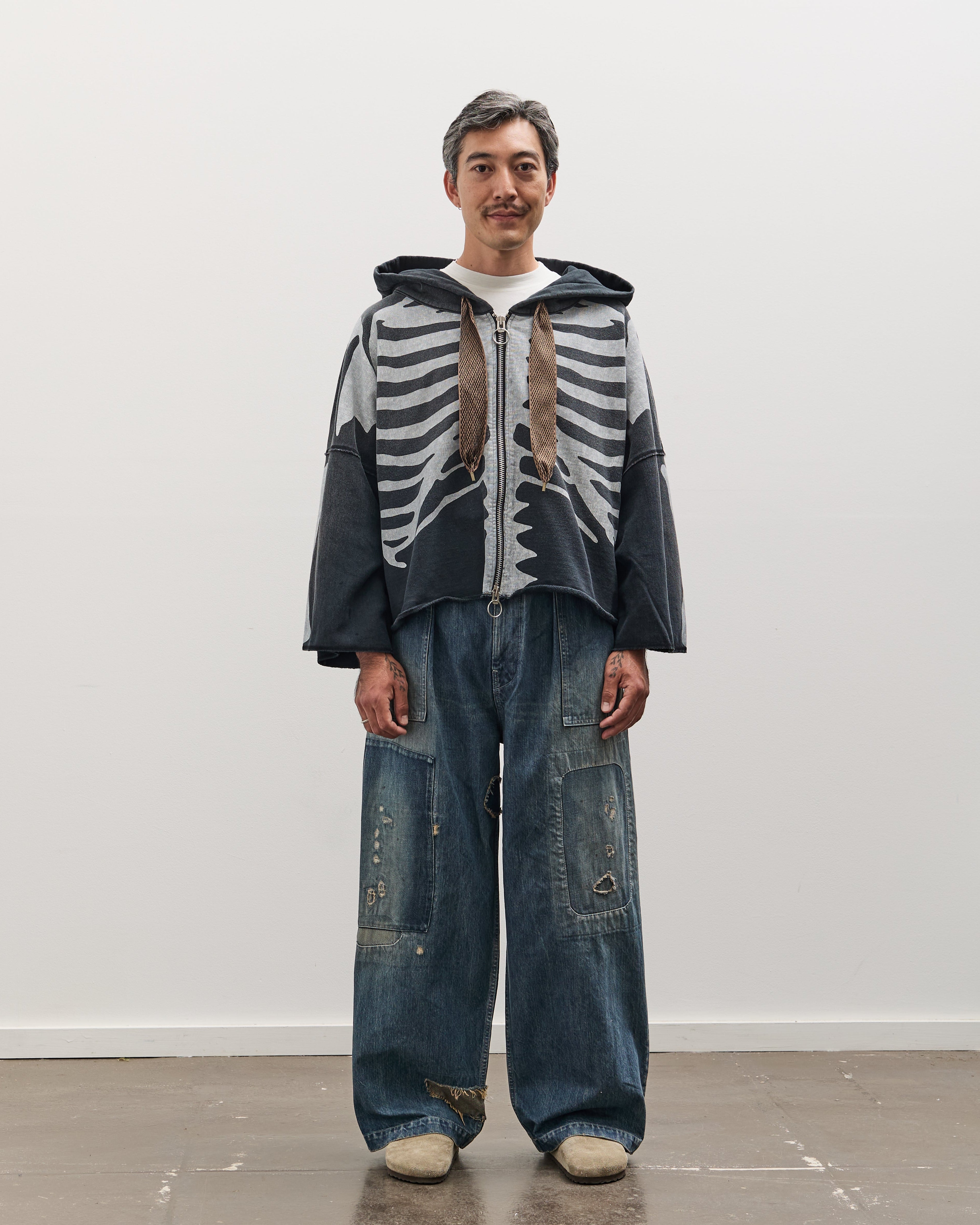 Kapital 14oz Denim FATIGUE Baggy Pants (RUSHFIELD Remake), PRO