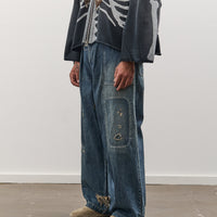 Kapital 14oz Denim FATIGUE Baggy Pants (RUSHFIELD Remake), PRO