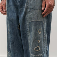 Kapital 14oz Denim FATIGUE Baggy Pants (RUSHFIELD Remake), PRO