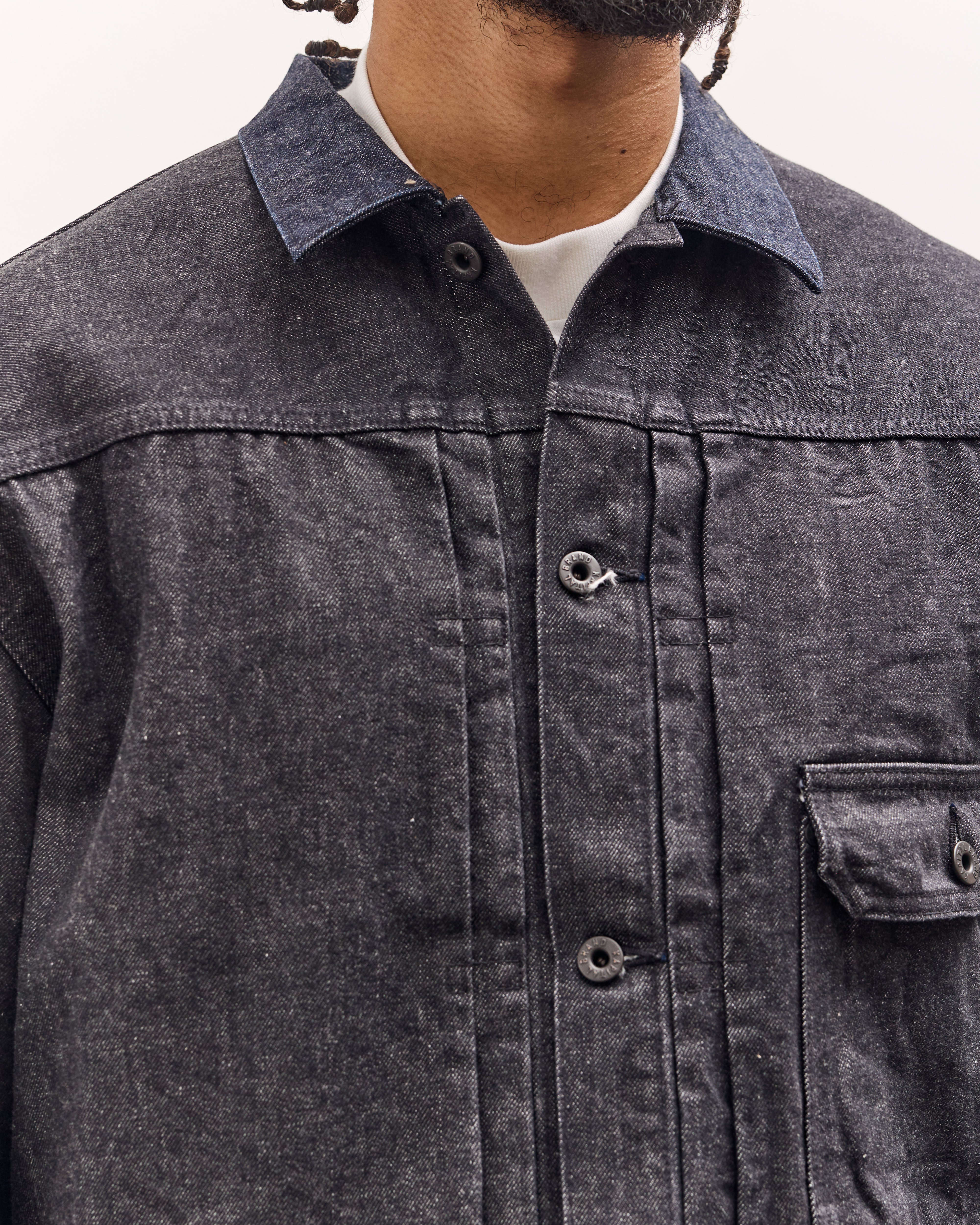 Kapital 14Oz Black Denim 1St Jacket, Black – Glasswing