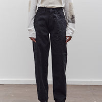 Kapital 14Oz Blk X Blk Denim Club Baggy 5P Pants, Black